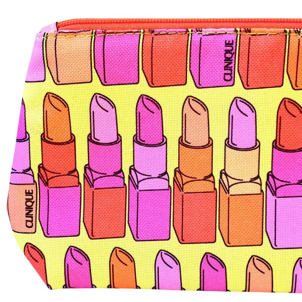 CLINIQUE Makeup Bag Zipper Pouch Lot of 2 Bags New
